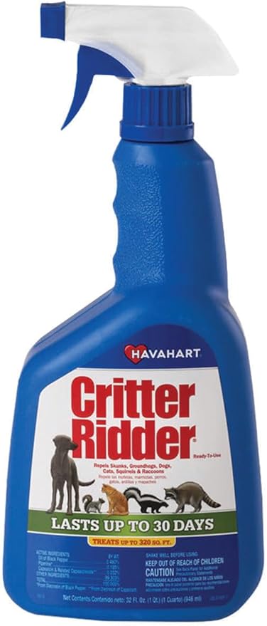 Safer Brand Critter Ridder Animal Repellent Ready-to-Use Spray-32 oz OMRI Listed for Organic Use
