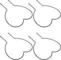 Uonlytech 4pcs Iron Heart Shaped Plant Climbing Trellis Garden Vine Support Stakes for Indoor and Outdoor Climbing Plants 4mm Sturdy Metal Frame 23x31cm