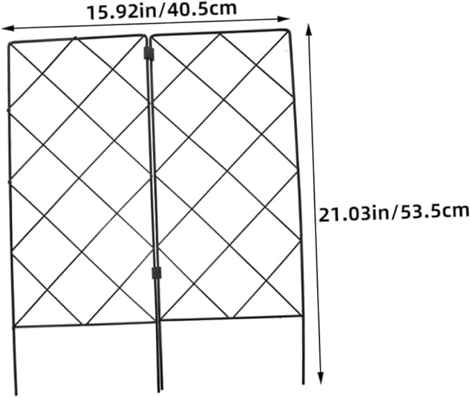 2Pcs Foldable Plant Climbing Trellis for Garden Support Sturdy Green Plant Support Frame Adjustable Trellis for Indoor and Outdoor Climbing