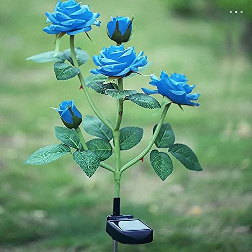 Plant Growing Lamps Solar Flower Light Rose Flower Lamp Led Solar Light for Garden Decoration Waterproof Outdoor Landscape Lawn Lamp for Patio Yard(1)