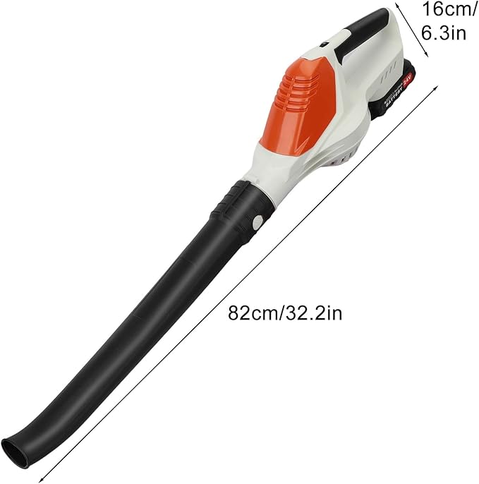 Leaf Blower Cordless24V Handheld Cordless Leaf Blower Electric Leaf Blower with 2 Batteries and 1 Charger Battery Powered Leaf Blowers for Lawn Care Patio Yard Black
