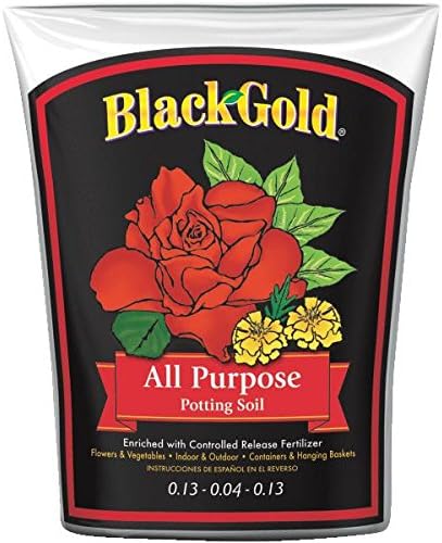 Black Gold 1410102 16 QT U 16 Quart All Purpose Potting Soil With Fertilizer