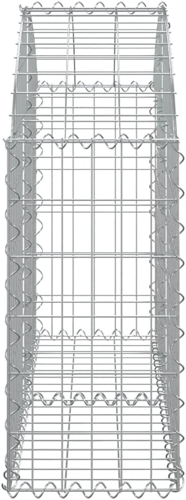 39.4 x 39.4 x 31.5 in Silver Metal Gabion Basket Raised Planter Galvanized Iron Outdoor Garden Box for Decorative Borders &amp Elevated Beds Large Rectangular Trough Style