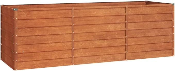 Garden Raised Bed Corten Steel Large Galvanized Bed Welded Wire Fencing Retaining Wall Steel Landscape Grid (94.5x31.5x30.3 in)