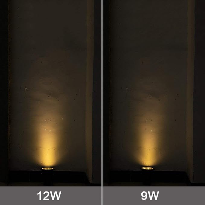 Recessed IP67 Waterproof Aluminum Outdoor Lawn Spotlight Tempered Glass COB Super Bright Tree Lamp Projection Lamp Courtyard Garden Building Wall Community Plant External Spot Lamp Integrated