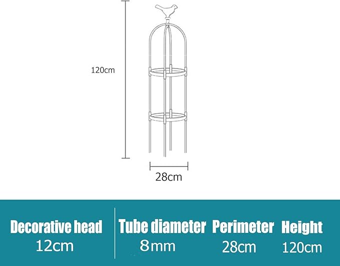 2 Pack Garden Trellis For Climbing Plants Trellis For Potted Plants Tomato Cage Pots Rustproof Metal Plant Flower Trellises Clematis Vine Jasmine Support Outdoor Indoor(Black28*120cm/11*47.3)
