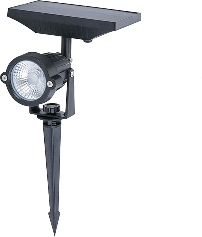 Outdoor LED Spotlight Waterproof Solar Spot Lights Bright Flag Light with Spiked Stand Landscape Automatic Mini Lawn Lamp 3W Graden Light Decorative Courtyard Warm White HWD0174
