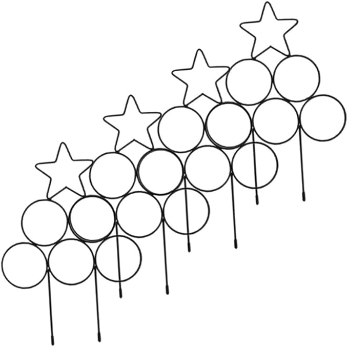 Happyyami 8 Pcs Iron Garden Trellis As i Am Indoor Plant Trellis Climbing Trellis Plant Star Trellis Garden Trellis for Climbing Plants Indoor Cucumber Trellis Indoor Trellis Metal Planter