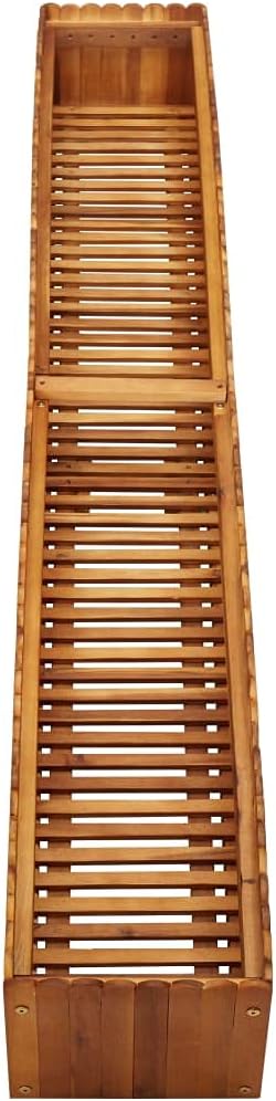 Wooden plantersPlanting Box RacksGardening Decorationsfor BackyardPatio and BalconyGarden Raised Bed 78.7x11.8x9.8 Solid Acacia Wood