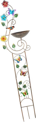 Vintage Iron Garden Trellis 60 Inch Rustproof Outdoor Plant Structure Easy Assembly No Tools Oxidation Iron Plant Stand