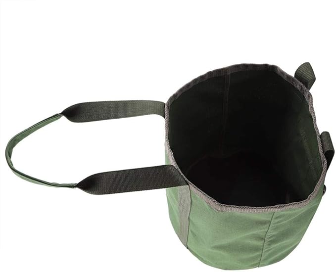 Yosoo Garden Tools Storage Bag Gardening Bucket Organizer with Pockets for Women Men Gardener Garden Tote Garden Tool Set Kit Green
