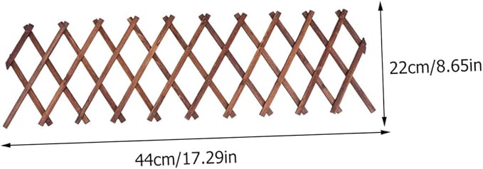 balacoo Expandable Carbonized Wood Vine Support Plant Fence Garden Trellis Outdoor Plant Climb Support Decorative Fence Panel