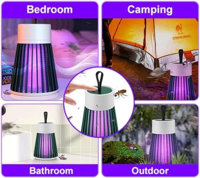 Mozz Guard Mosquito Zapper 2025 New MozzGuard Outdoor Mosquito Lamp USB Charing and Low Noise Portable Cordless Zapper Outdoor for Indoor Home Garden Camping Picnic (2 Pack)
