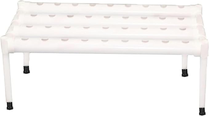 Hydroponics System PVC Pipe Single-Layer 36 Holes Hydroponic with 30L Folding Water Tank Hydroponic Plants for Growing Lettuce... (Pads Style)