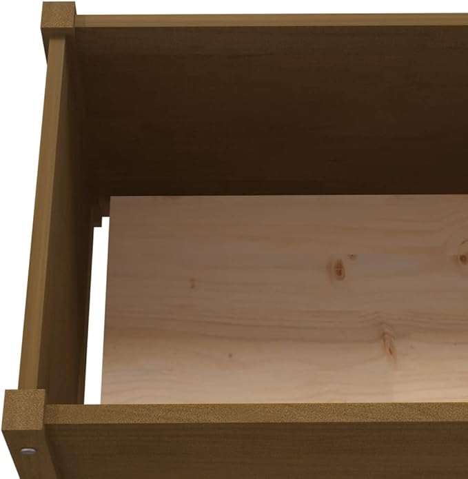 Wooden Garden Planter Box Raised Garden Bed Indoor Outdoor Planter Outdoor Wood Raised Garden Bed for Vegetables Flowers Herbs Honey Brown 78.7x19.7x19.7 Solid Wood Pine-275