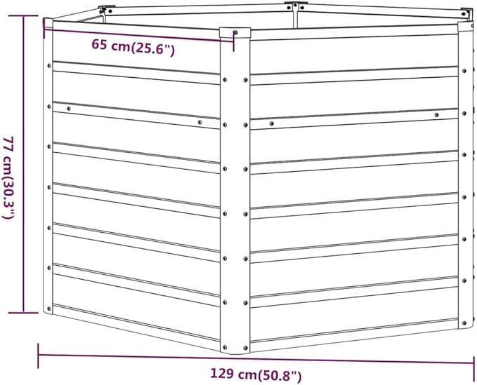 YAFF Hexagonal Corten Steel Raised Garden Bed with Self-Healing Patina 51x51x30 Inch Large Outdoor Planter Box for Vegetables Herbs Flowers - Perfect for Urban Gardening and Patio Decor