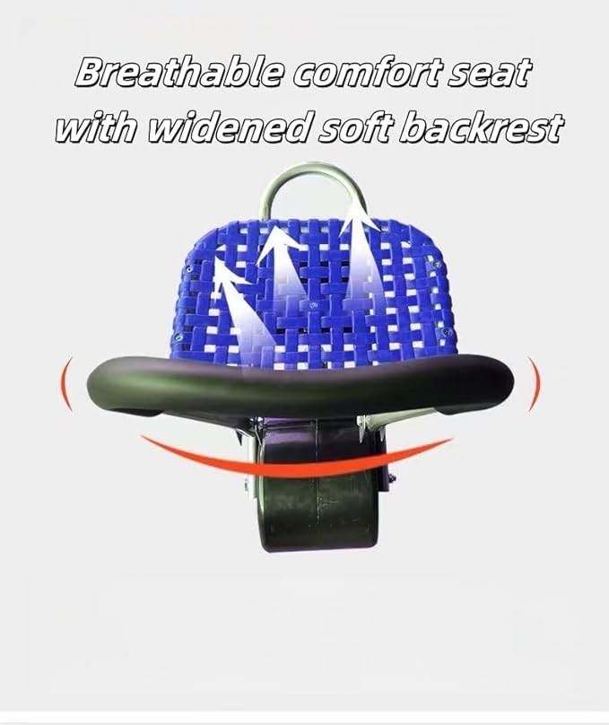 German Craft Garden Rolling Work Stool - Foldable Adjustable Height Gardening Bench with Wheels &amp Backrest for Gardening Farming Auto Repair Workshop (300lbs CapacityTwo wheels red foldable)