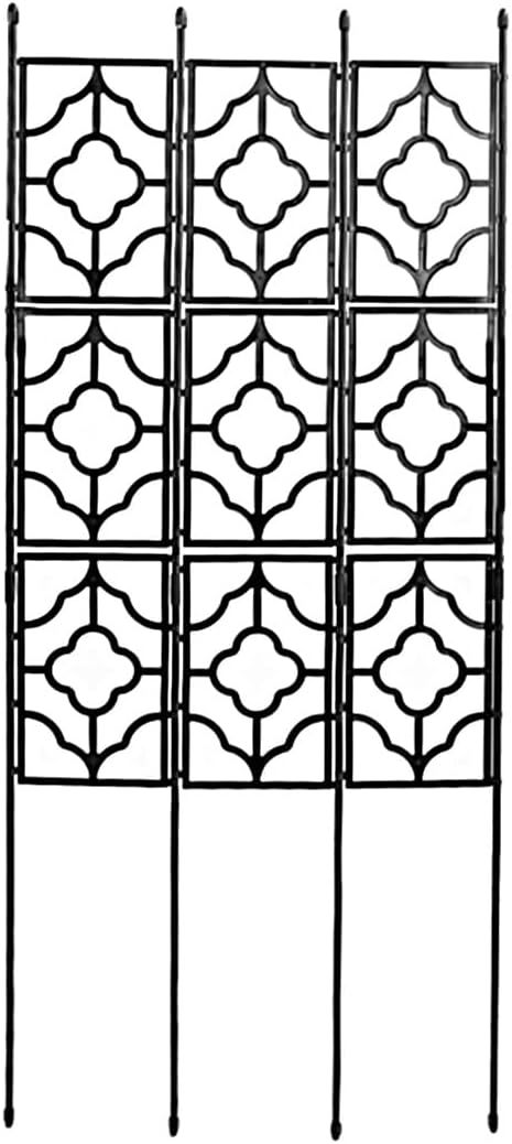 Outdoor Garden Trellis Plastic Coated Galvanized Fence Panel Durable Flowers Stands Support for Climbing Rose Vegetable Flower150cm