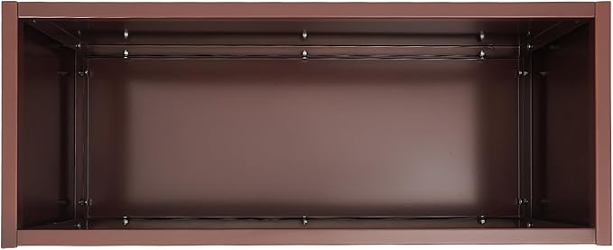 Metal Raised Garden Bed Modern Rectangular Planter Flower Box for Indoor Outdoor Balconies Gardens Decks Patios Decks Front Porches 38 * 15 * 15 in (Brown)