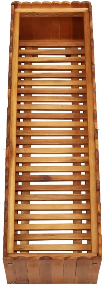 Outdoor Wooden Raised Garden Bed Planter Wood Planter Box Outdoor Flower Bed Boxes for Vegetable Flower Herb Gardening 39.3x11.8x9.8 Solid Acacia Wood