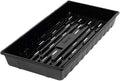 SUNPACK 10 x 20 Seed Starting Tray Black 2.5 (Pack of 10) - with Drainage Holes Perfect for Greenhouses or Indoor Gardening - Ideal for Seedlings and Cuttings