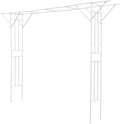 Sturdy Steel Outdoor Garden Trellis &amp Wedding ArchOutdoor Metal Climbing Plant Trellis for Vines FlowersGrapesGarden Arch11.8ft x 8.9ft (White)