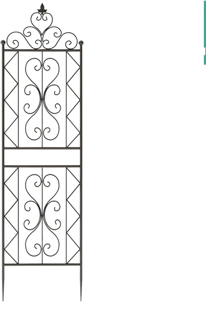 Simple Iron Climbing Flower Stand 185cm/210cm(72.8in/82.7in) Black Outdoor Metal Garden Trellis for Gardens Parks Vegetable Plots Rosy Moon Planting Patio Fence(50 * 210cm(3 Piece))