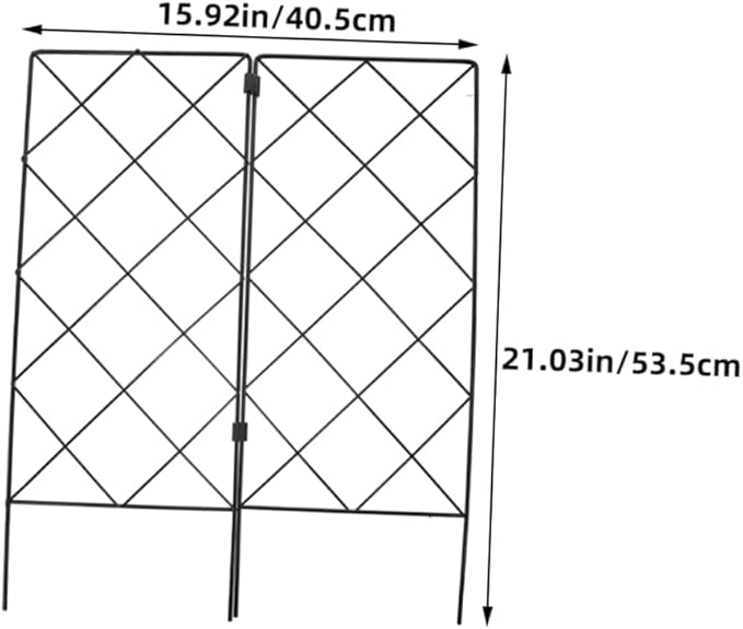 2Pcs Garden Trellis for Climbing Plants Sturdy Folding Plant Support Structure for Vertical Growth of Vines Flowers and Vegetables