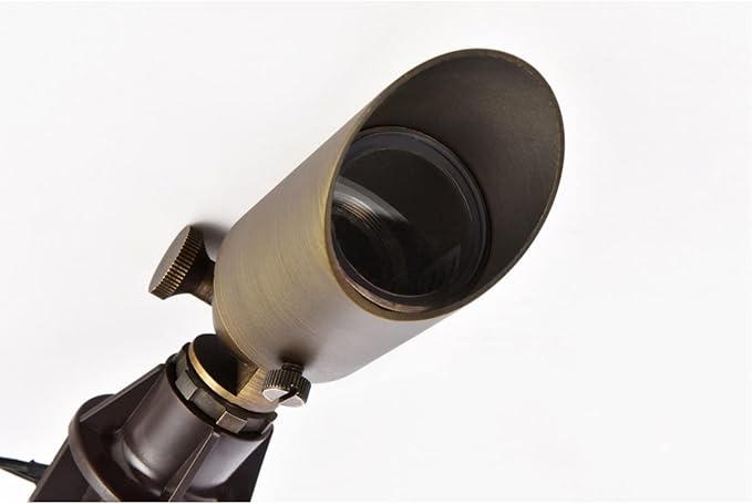 Aera 5.38 Metal Landscape Flood Light in Antique Brass