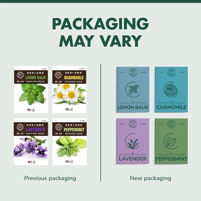 Indoor Herb Garden Seed Starter Kit - Herbal Tea Growing Kits Grow Medicinal Herbs Indoors Seeds for Planting Soil Plant Markers Pots Infuser Planter Box Gardening Gifts for Women
