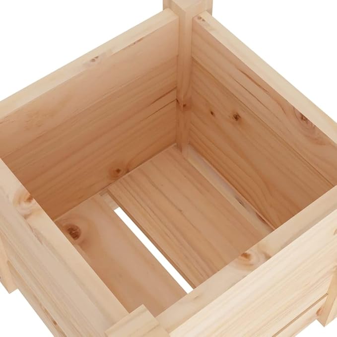 Garden Planters 2 pcsFreestanding PlantersMultifunctional High BedsBalcony Planter BoxPlant Privacy FencePatio Raised Bedsfor VegetablesFlowersOutdoorLawn12.2x12.2x12.2 Solid Wood Pine