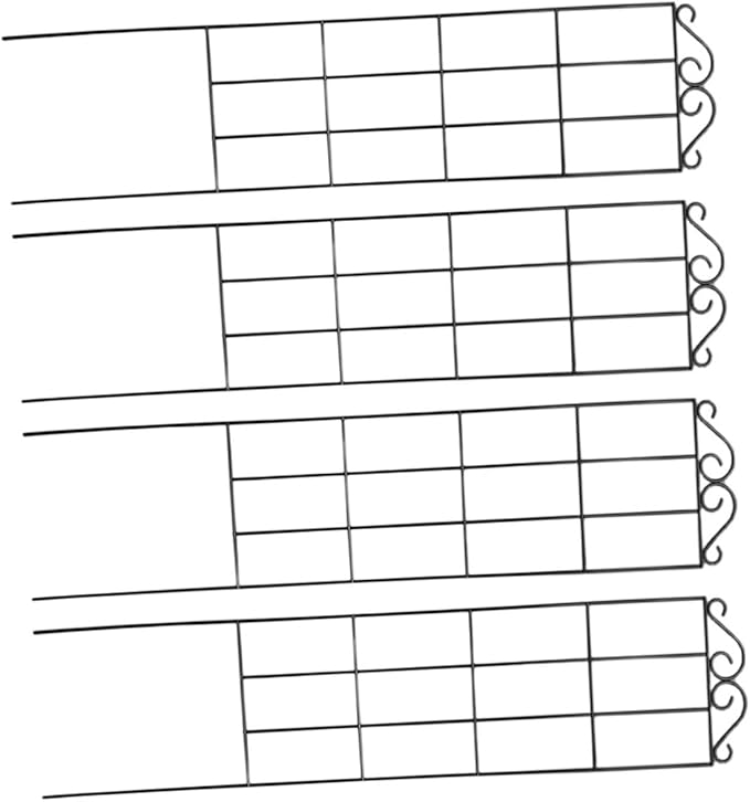 Beaupretty 4pcs Metal Plant Support Frames Climbing Trellis Garden Plant Fixed Rings for Indoor Outdoor Vines and Flowers 50x15cm Black Greenhouse Support