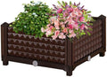 YSUEFIJO Raised Garden Bed Outdoor Planter Box with Water Design &amp Drainage Holes Vegetable Flowers Planting Raised Container Garden Bed Kit for Backyard/Patio/Gardener