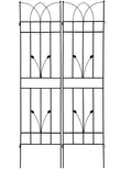 2 Pack Metal Garden Trellis 71 X 17.7 Rustproof Trellis for Climbing Plants Outdoor Flower Support Black
