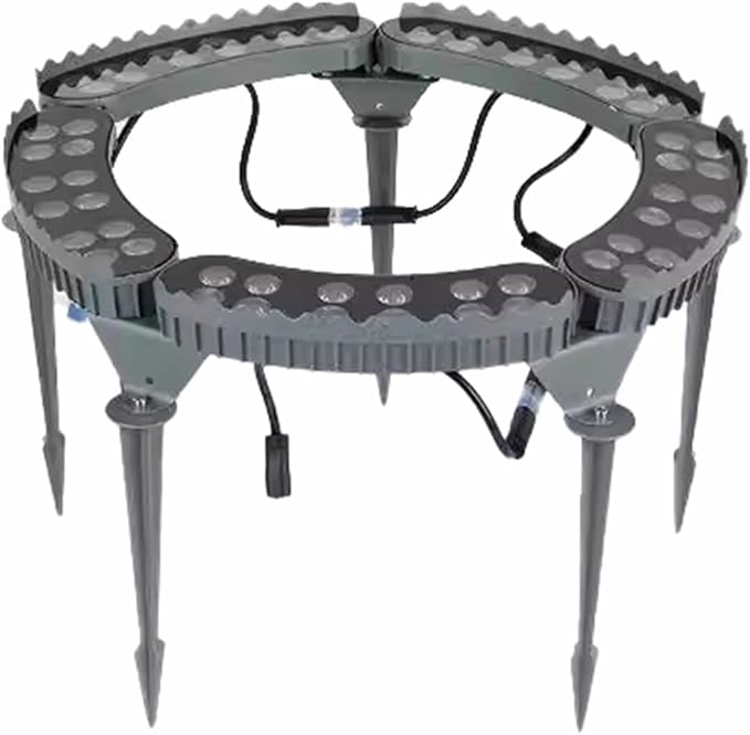 Palm Tree Lights Die‑cast Aluminum LED Tree Hugger Lights Outdoor for Villa Garden Landscape Lighting.Excluding Transformer(Green5 lamp Heads)