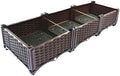 YSUEFIJO Outdoor Elevated Garden Bed Planter Raised Beds for Vegetables Planter Box Plastic Rectangle Raised Garden Bed Tall for Vegetables Fruits Flowers Herbs Succulents