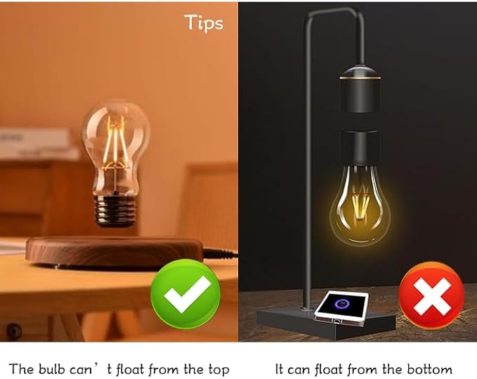 Floating Bulb Magnetic Levitation Night Light LED Desk Lamp Rotating Table Lamp Floating Replacement Bulb