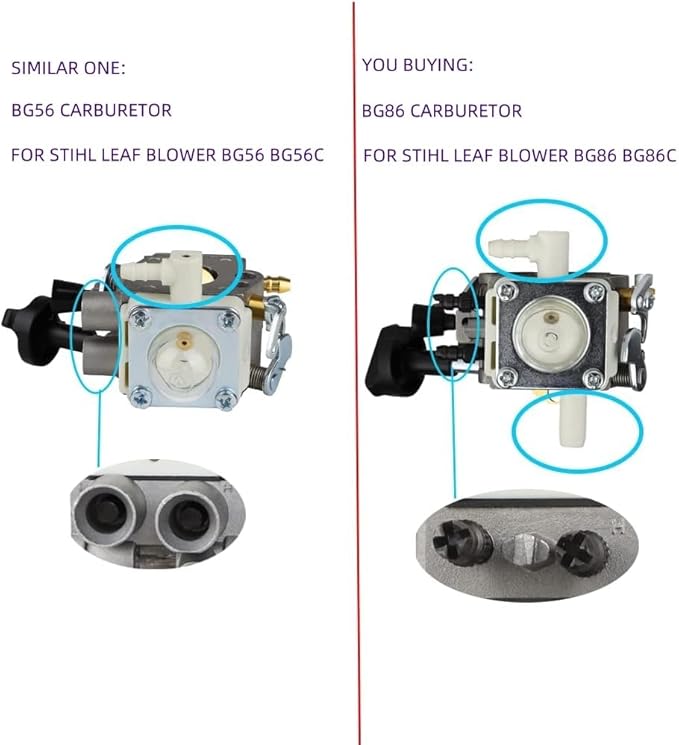 BG86 Carburetor for STIHL SH86 SH86C BG86C BG86CE BG86Z BG86CEZ Leaf Blower Replace Zama C1M-S261B 4241-120-0623 4241-120-0616 With Stub Spark Arrestor Air Filter Kit