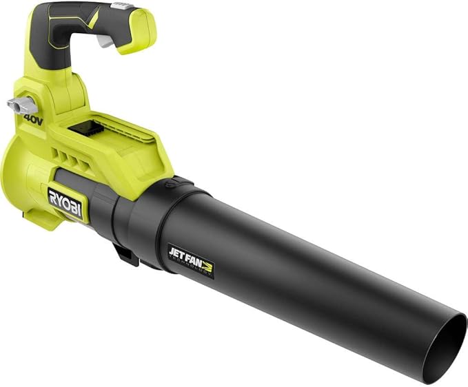 RYOBI 110 MPH 525 CFM 40-Volt Lithium-Ion Cordless Jet Fan Leaf Blower (Battery &amp Charger Not Included Bare Tool Only)