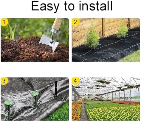 Weed Control Membrane for Vegetable Garden - Durable Ground Cover Fabric (1.5x200m) | Effective Weed Barrier | Landscape Fabric for Gardening &amp Plant Protection