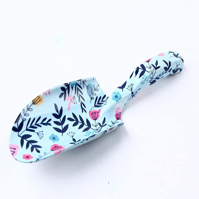 3PCS Garden Tool Set Floral Printing Aluminum Alloy Cultivating Planting Hand Tools Includes Gold Shovel Three Prongs Pruning Scissors Gardening Gifts for Women Birthday