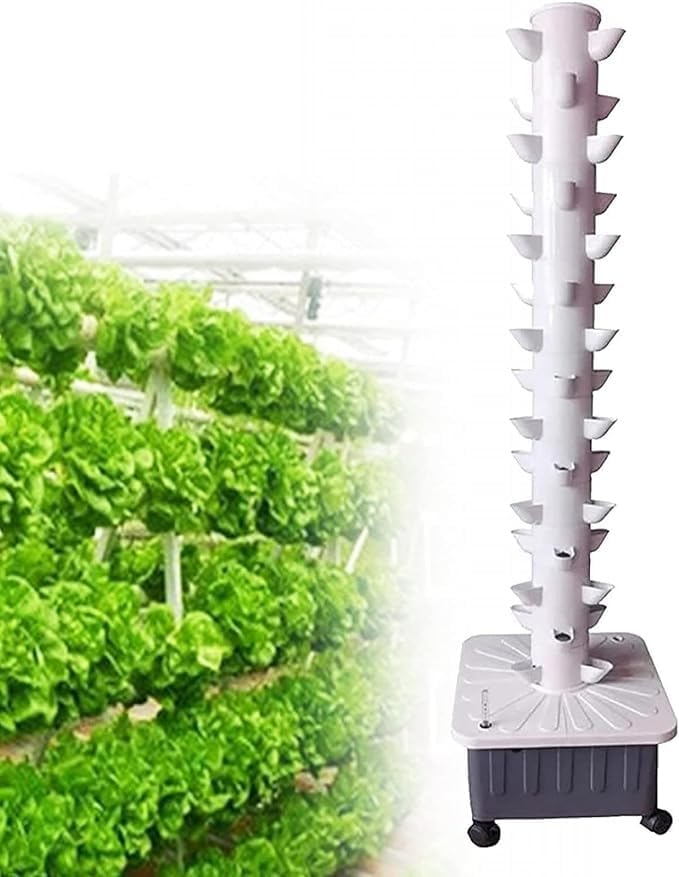 15-Floor 45-Hole Hydroponic Tower Set Garden Hydroponic Growing Vertical Vertical Hydroponics Farm Greenhouse Hydroponic Grow