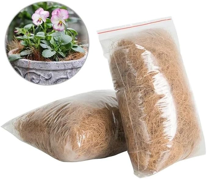 500g 17.64 Ounce Natural Coconut Husk Fiber Flowerpot Cover Insect-Proof Protect Garden Flower Plant Soil Keep Warm Reptile Bedding Bird Nest