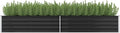 SKM Garden Raised Bed Garden Raised Bed Anthracite 126x31.5x17.7 Galvanized Steel