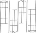 4pcs Black Metal Garden Trellis Plant Climbing Frame for Potted Flower Vines Indoor Outdoor Plant Support Frame 50x15cm