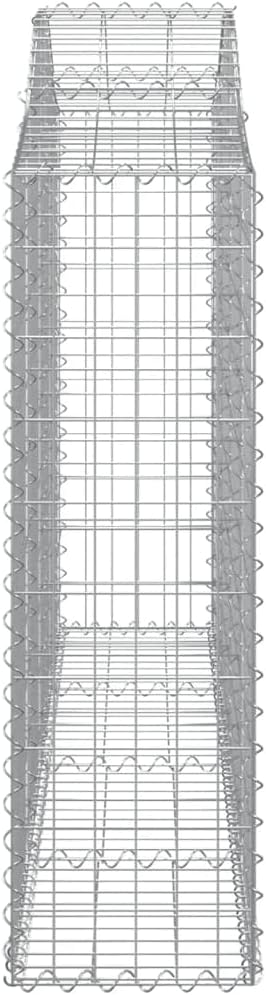 5-Pack Gabion Basket Planter Set 78.7x11.8x39.4/47.2 Galvanized Iron Outdoor Planter Box for Garden Raised Bed Silver Wire Flower Boxes for Patio Landscaping