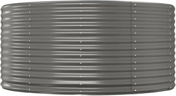 Garden Raised BedOutdoor Garden Raised Planter Boxes Garden Beds Suitable for Growing Flowers Porch and Fruits Herbs Gray 55.1X55.1X26.8 Powder-Coated Steel