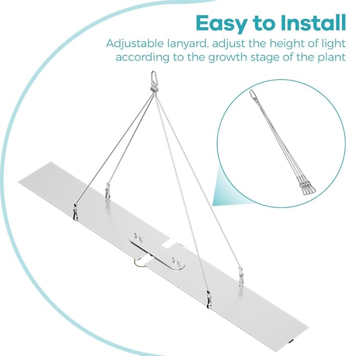 2Pcs 500W Indoor Plants Grow Lights 110V Sunlight Seed Hydroponic Lamps 100-277V Greenhouse Tent Fill Lights UV/IR Indoor Planting Panel Cactus Succulent Cultivation Lighting with Hook US Plug