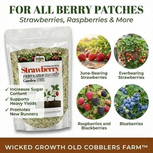 Old Cobblers Farm™ Wicked Growth Tomato Fertilizer– Prevents Blossom End Rot Boosts Fruit Flavor &amp Yield Plant Food for Heirloom Cherry &amp Beefsteak Tomatoes (5/10/15/20lbs)(15 lbs)