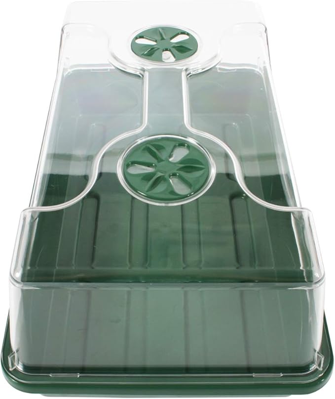 EarlyGrow 70738 Medium Domed Propagator 15 x 9 x 7 Black/Dark Green